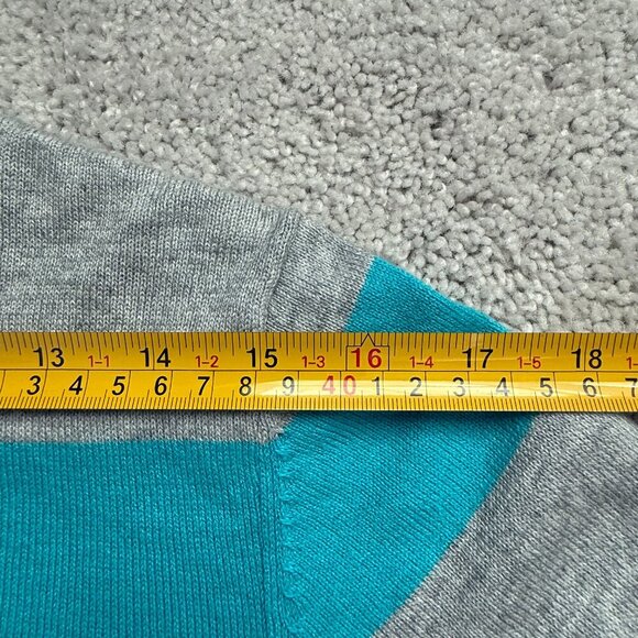 JCPenney New Cashmere blend Vibrant Striped Turtleneck Sweater Sz PL - Picture 6 of 9